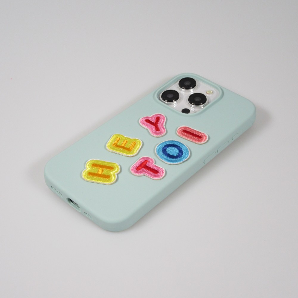 Autocollant sticker pour téléphone/tablette/ordinateur brodé en 3D - Lettre Mini A