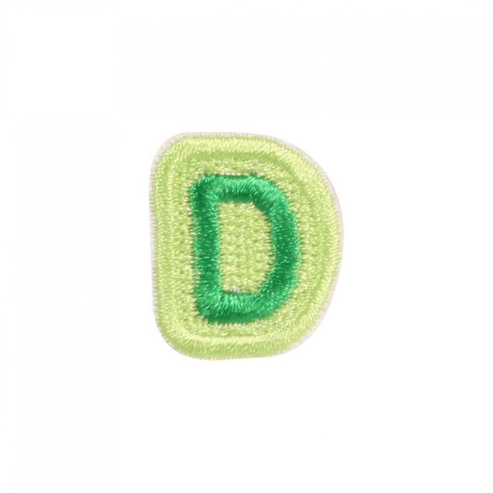 Autocollant sticker pour téléphone/tablette/ordinateur brodé en 3D - Lettre Mini D