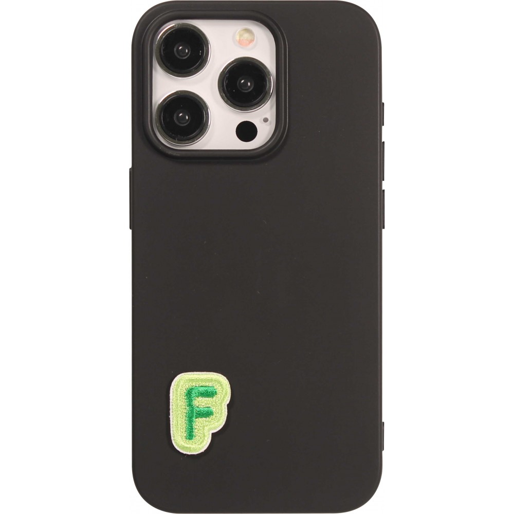 Autocollant sticker pour téléphone/tablette/ordinateur brodé en 3D - Lettre Mini F