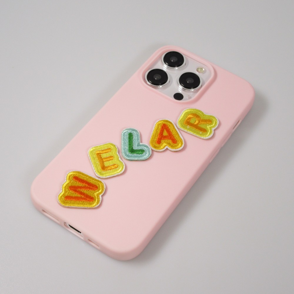 Autocollant sticker pour téléphone/tablette/ordinateur brodé en 3D - Lettre Mini L