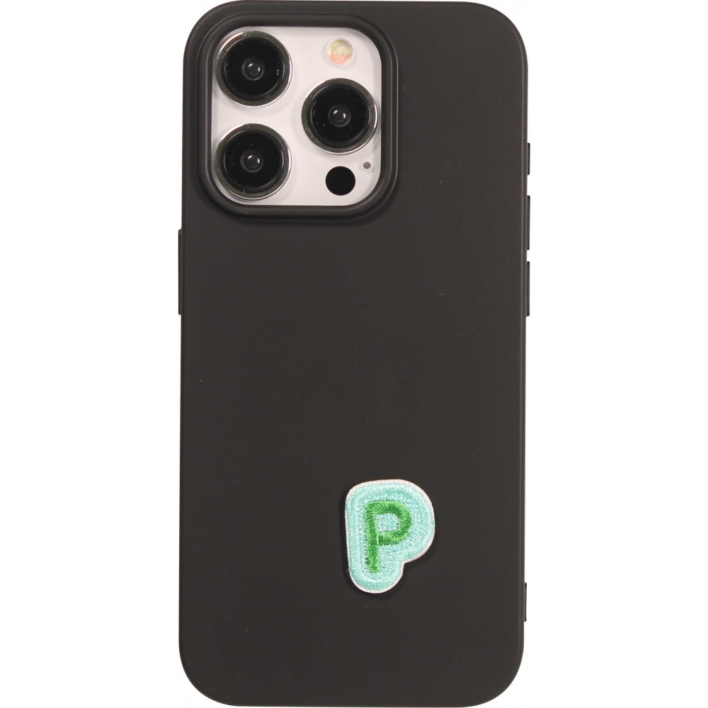 Autocollant sticker pour téléphone/tablette/ordinateur brodé en 3D - Lettre Mini P