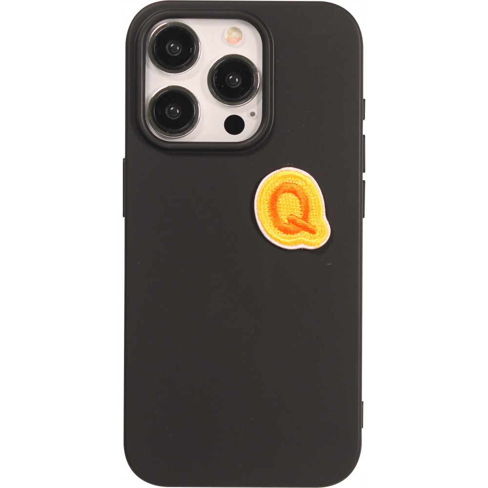Autocollant sticker pour téléphone/tablette/ordinateur brodé en 3D - Lettre Mini Q