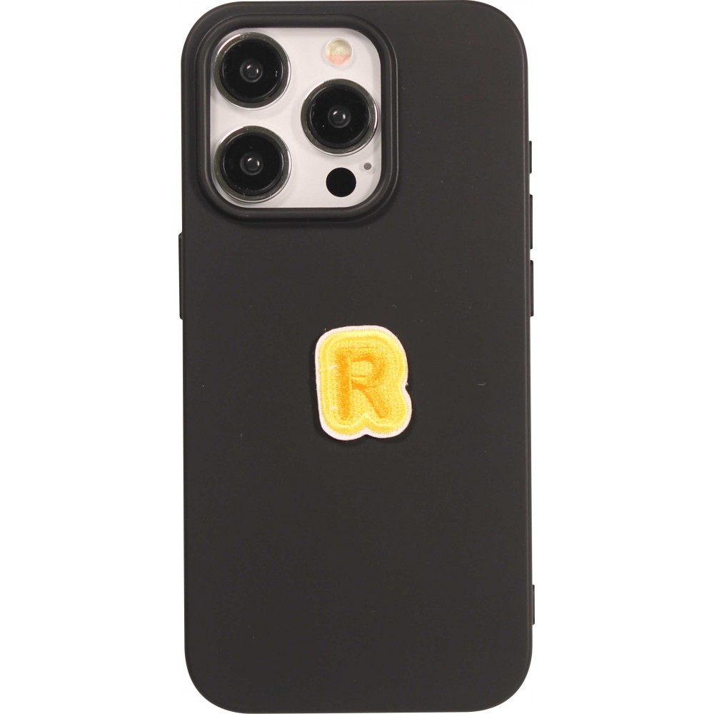 Autocollant sticker pour téléphone/tablette/ordinateur brodé en 3D - Lettre Mini R