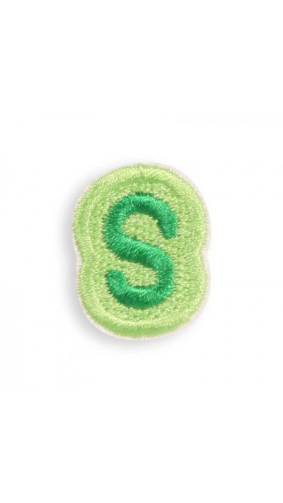 Autocollant sticker pour t&eacute;l&eacute;phone/tablette/ordinateur brod&eacute; en 3D - Lettre Mini S