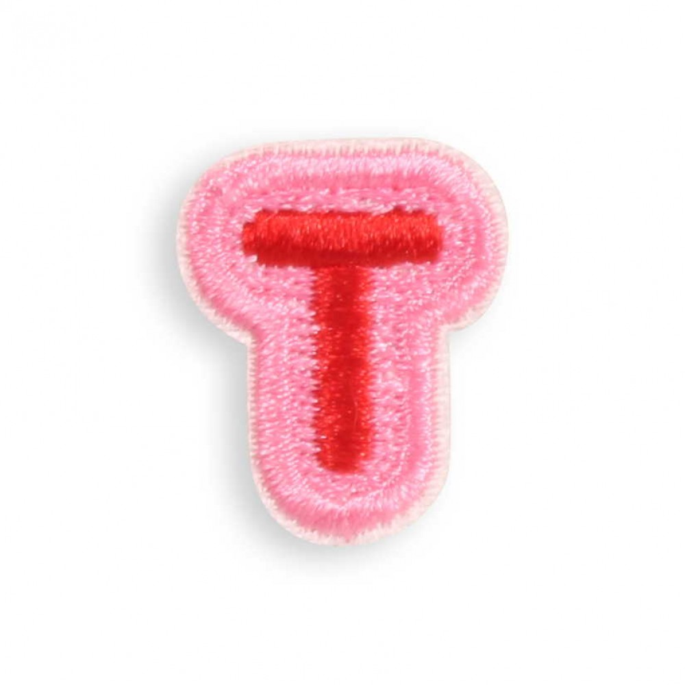 Autocollant sticker pour téléphone/tablette/ordinateur brodé en 3D - Lettre Mini T