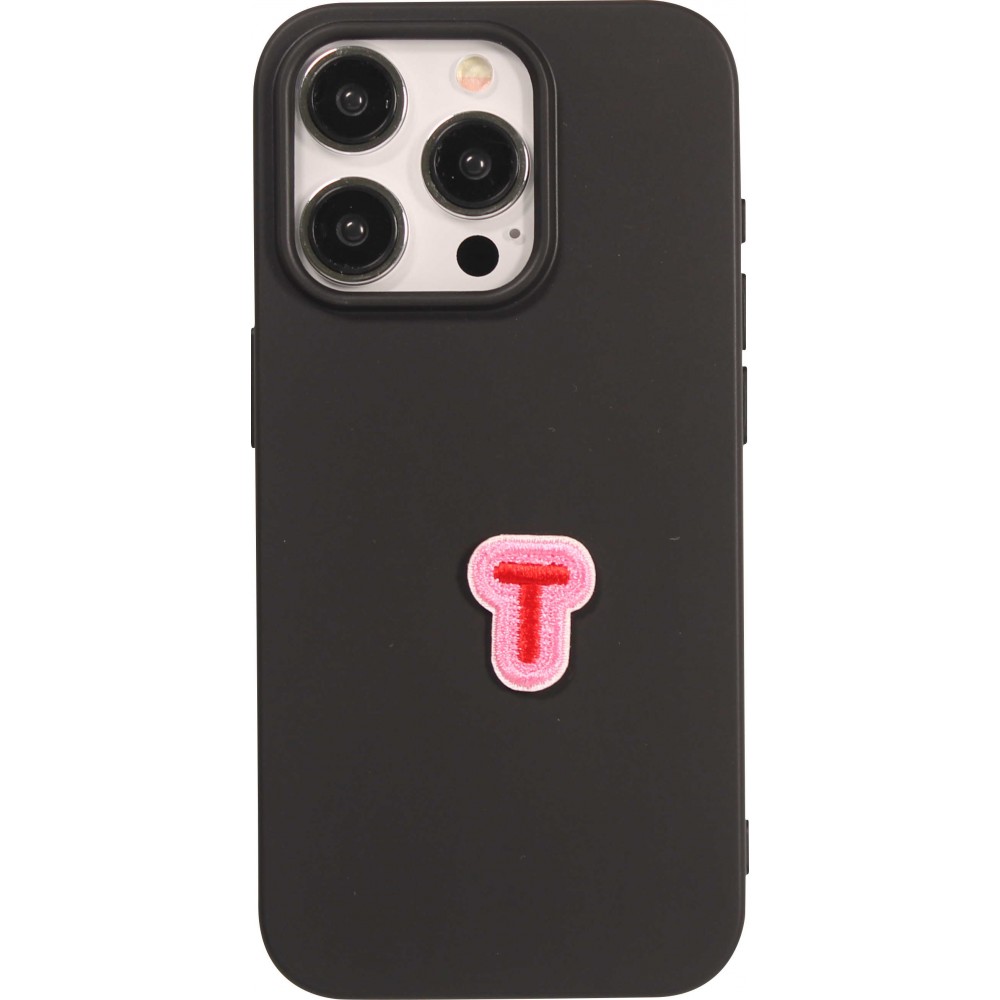 Autocollant sticker pour téléphone/tablette/ordinateur brodé en 3D - Lettre Mini T