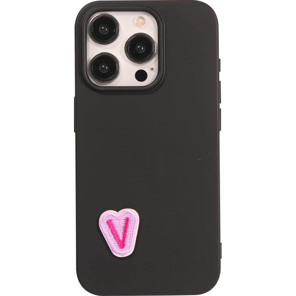 Autocollant sticker pour téléphone/tablette/ordinateur brodé en 3D - Lettre Mini V