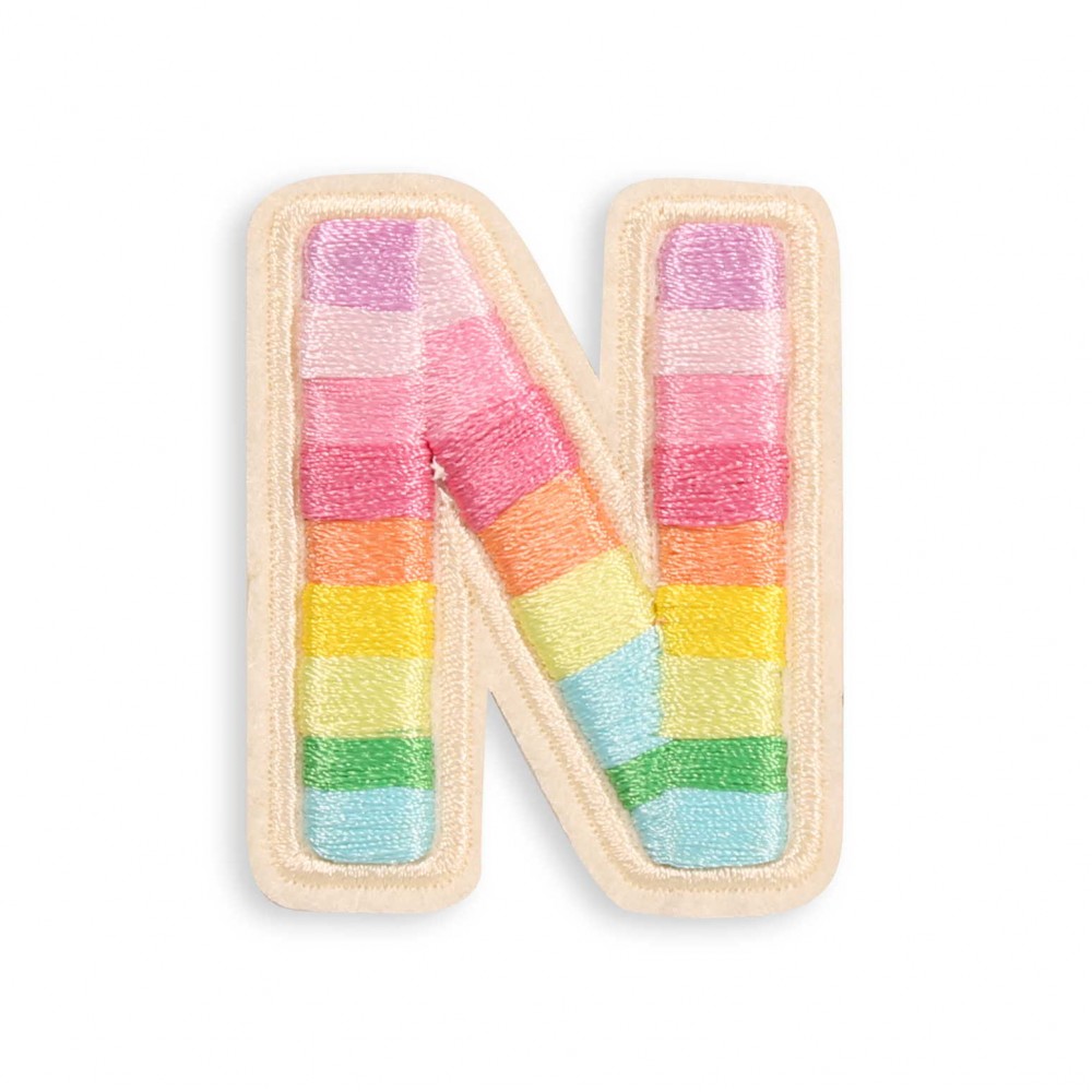 Autocollant sticker pour téléphone/tablette/ordinateur brodé en 3D - Lettre N