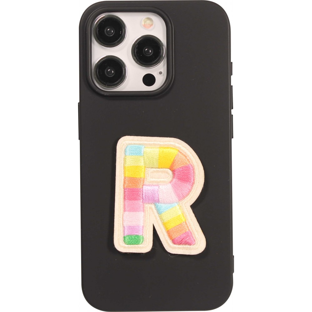 Sticker Aufkleber für Handy/Tablet/Computer 3D gestickt - Lettre R