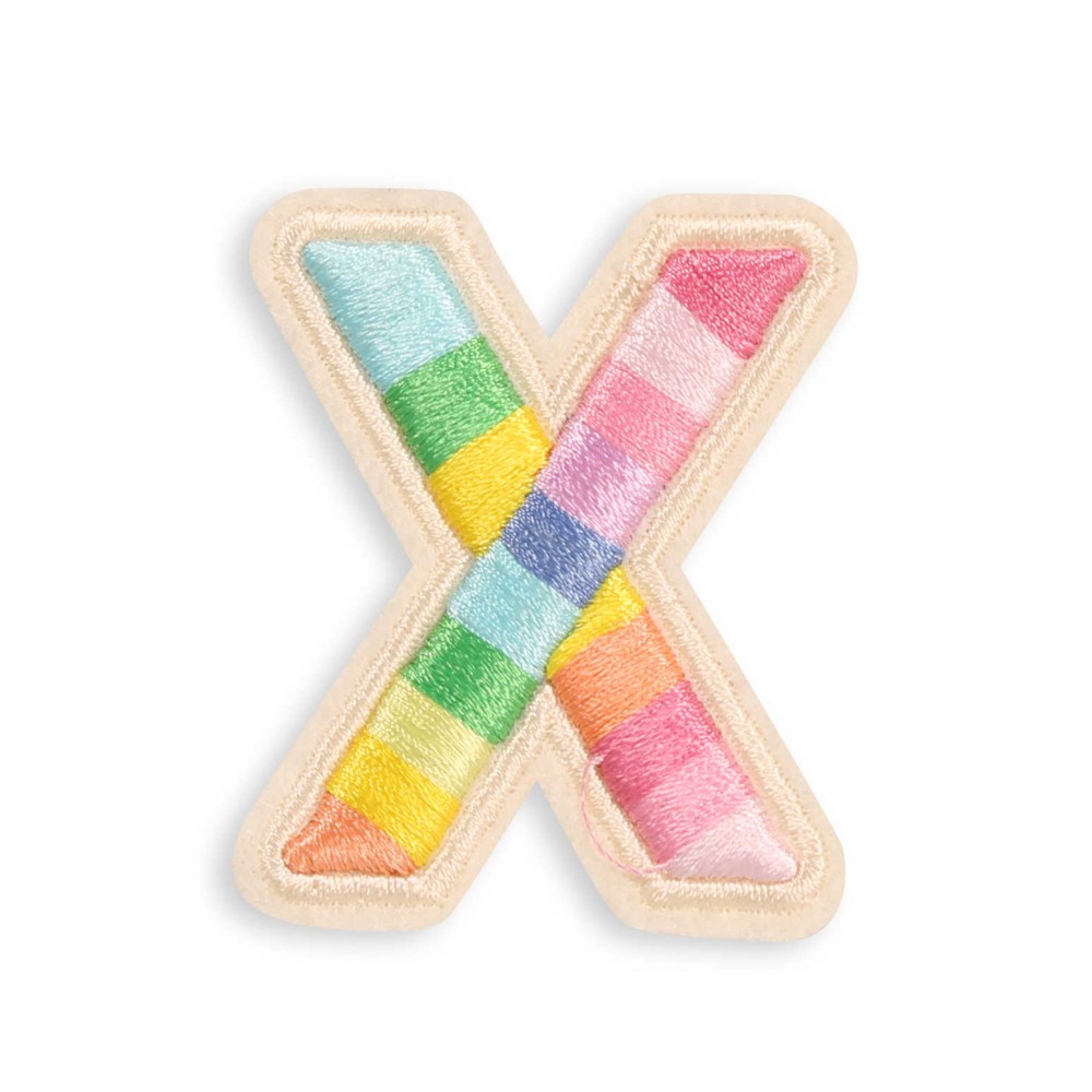 Sticker Aufkleber für Handy/Tablet/Computer 3D gestickt - Lettre X