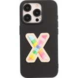 Sticker Aufkleber für Handy/Tablet/Computer 3D gestickt - Lettre X