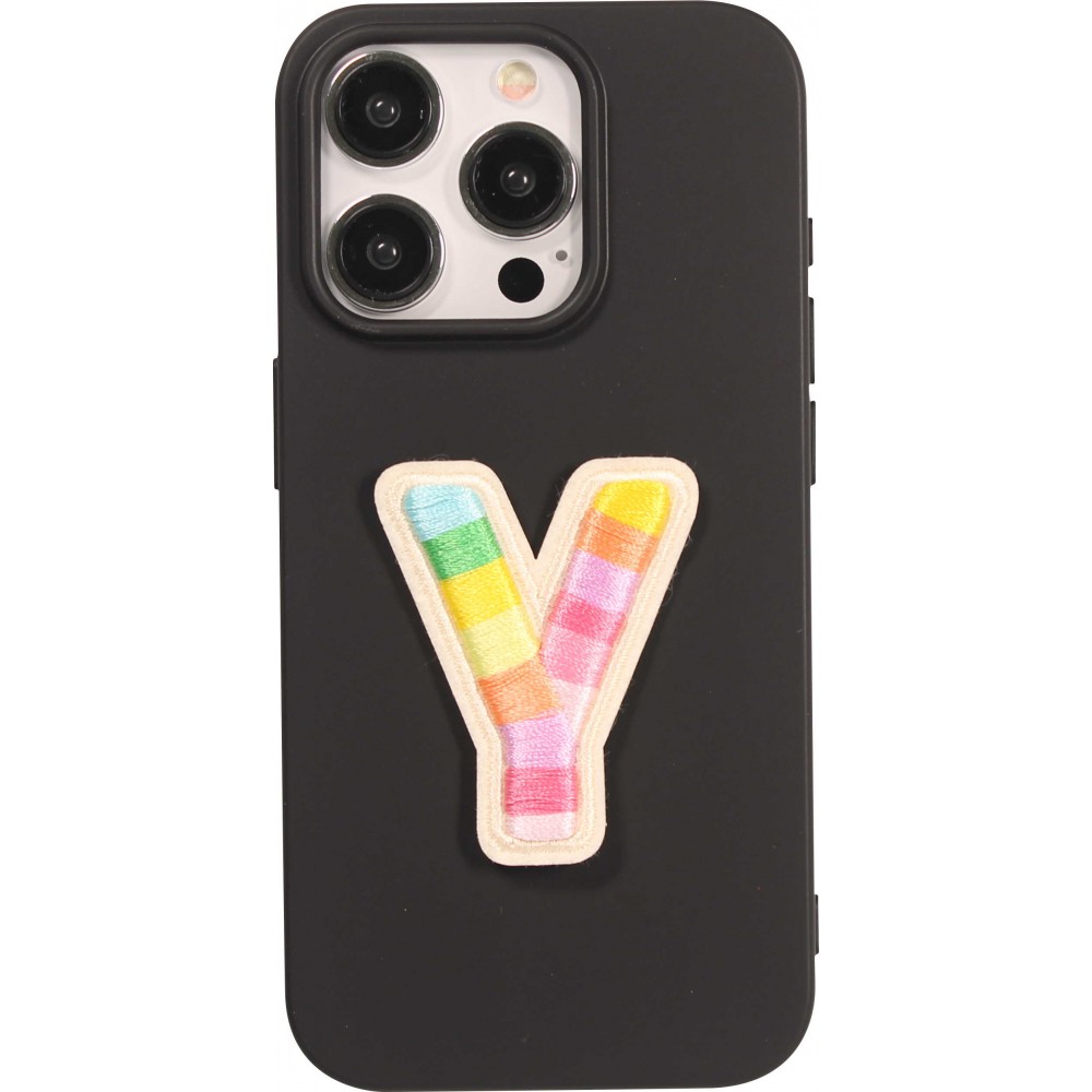 Autocollant sticker pour téléphone/tablette/ordinateur brodé en 3D - Lettre Y