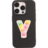 Autocollant sticker pour téléphone/tablette/ordinateur brodé en 3D - Lettre Y