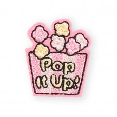 Autocollant sticker pour téléphone/tablette/ordinateur brodé en 3D - Pop corn
