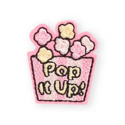 Autocollant sticker pour téléphone/tablette/ordinateur brodé en 3D - Pop corn