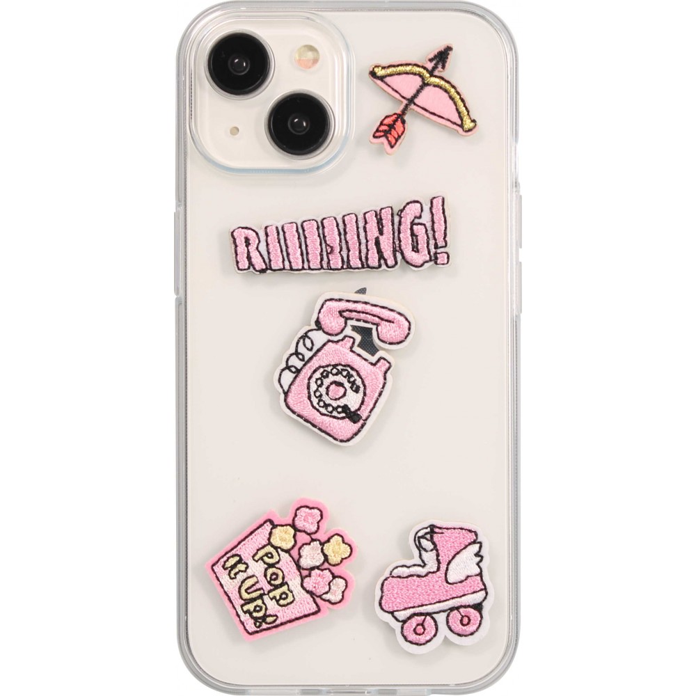 Autocollant sticker pour téléphone/tablette/ordinateur brodé en 3D - Pop corn