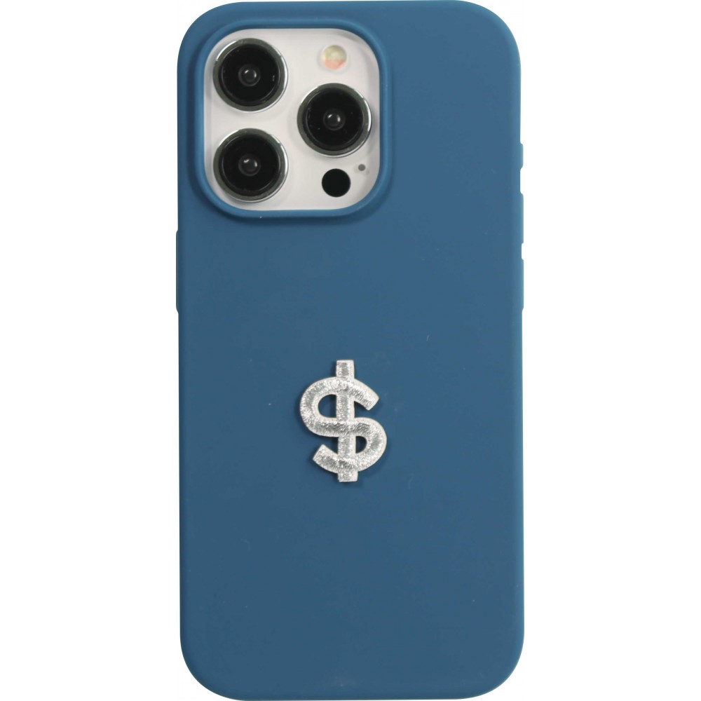 Autocollant sticker pour téléphone/tablette/ordinateur brodé en 3D - Silver Dollar sign