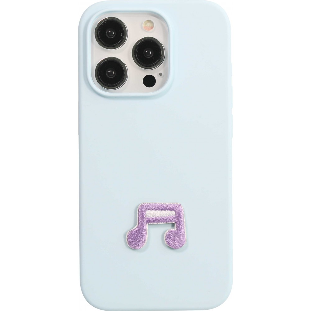 Autocollant sticker pour téléphone/tablette/ordinateur brodé en 3D - Violet music note