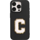 Autocollant sticker pour téléphone/tablette/ordinateur brodé en 3D blanc - Lettre C