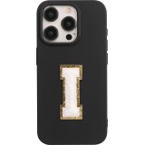 Autocollant sticker pour téléphone/tablette/ordinateur brodé en 3D blanc - Lettre I
