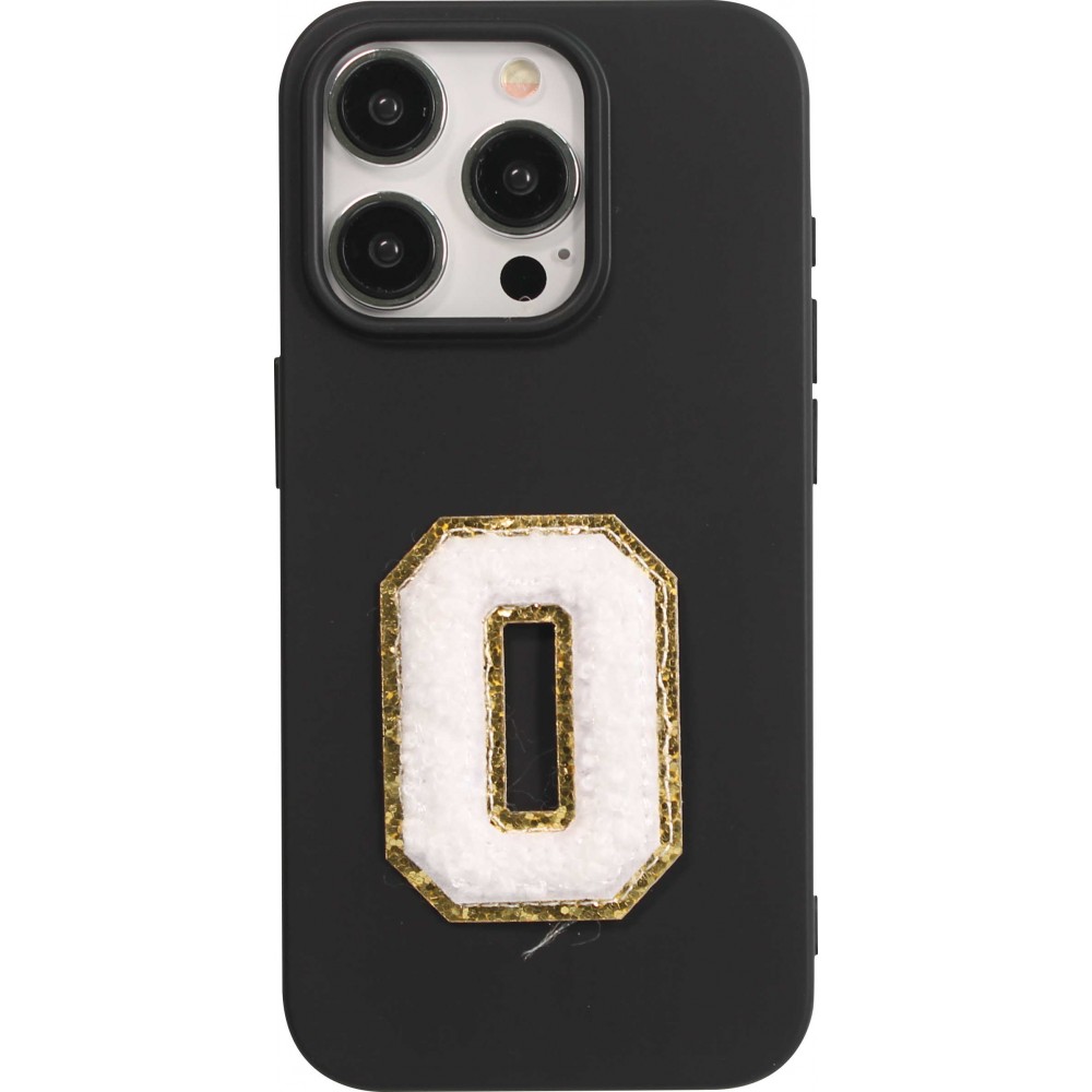 Autocollant sticker pour téléphone/tablette/ordinateur brodé en 3D blanc - Lettre O
