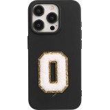 Autocollant sticker pour téléphone/tablette/ordinateur brodé en 3D blanc - Lettre O