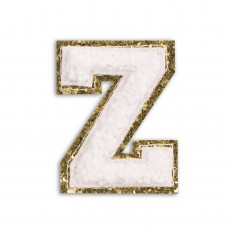 Autocollant sticker pour téléphone/tablette/ordinateur brodé en 3D blanc - Lettre Z