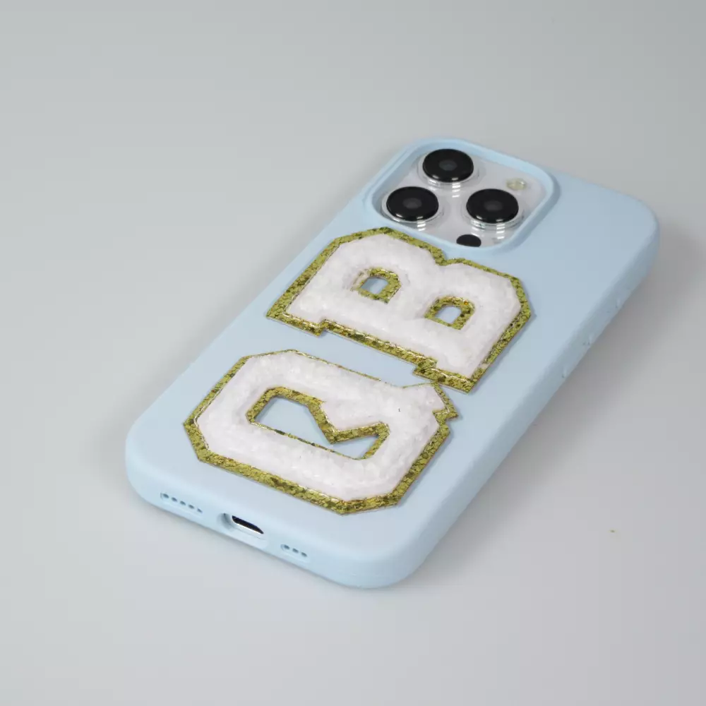 Sticker Aufkleber für Handy/Tablet/Computer 3D gestickt Weiss - Buchstabe Z