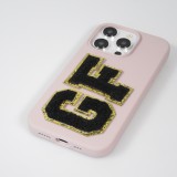 Autocollant sticker pour téléphone/tablette/ordinateur brodé en 3D noir - Lettre X