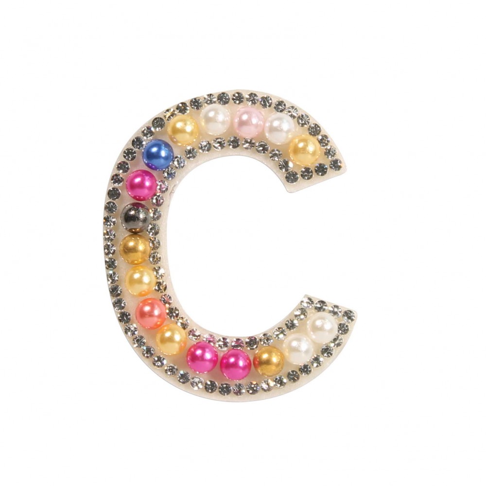 Sticker Aufkleber für Handy/Tablet/Computer 3D Pearls Regenbogen - Buchstabe C