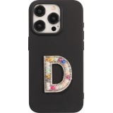 Autocollant sticker pour téléphone/tablette/ordinateur brodé en 3D pearls Rainbow - Lettre D