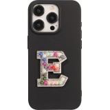 Autocollant sticker pour téléphone/tablette/ordinateur brodé en 3D pearls Rainbow - Lettre E