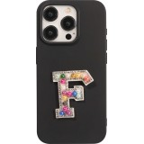 Autocollant sticker pour téléphone/tablette/ordinateur brodé en 3D pearls Rainbow - Lettre F