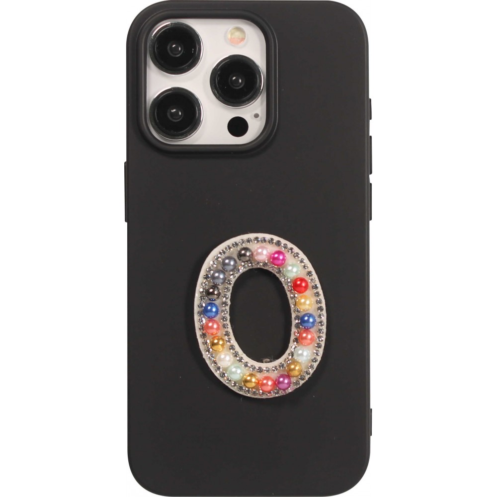 Autocollant sticker pour téléphone/tablette/ordinateur brodé en 3D pearls Rainbow - Lettre O