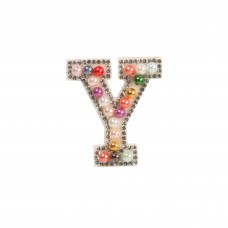 Sticker Aufkleber für Handy/Tablet/Computer 3D Pearls Regenbogen - Buchstabe Y