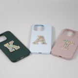 Autocollant sticker pour téléphone/tablette/ordinateur brodé en 3D pearls multi color - Lettre I