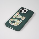 Autocollant sticker pour téléphone/tablette/ordinateur brodé en 3D pearls multi color - Lettre M