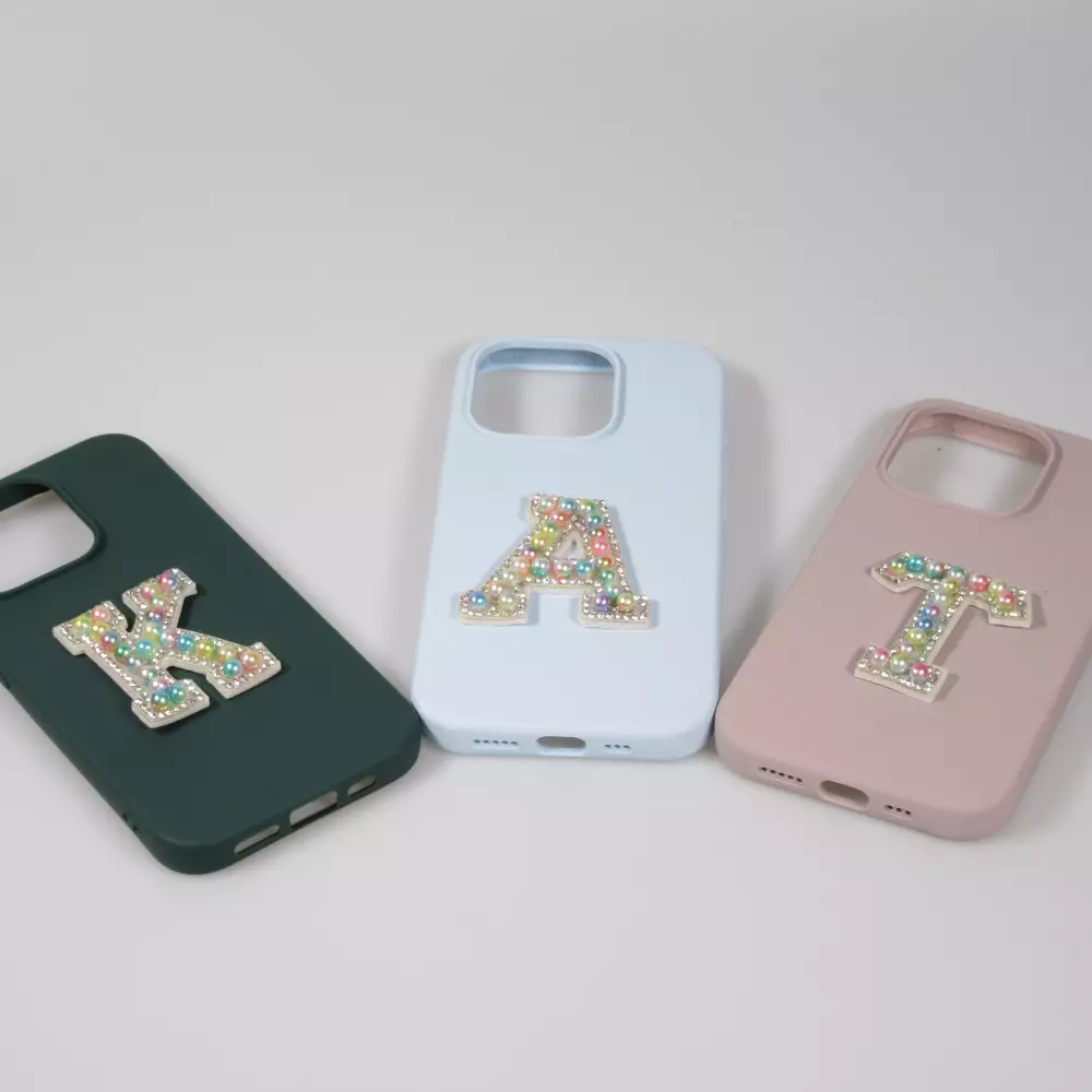 Sticker Aufkleber für Handy/Tablet/Computer 3D Pearls Multifarben - Buchstabe Z