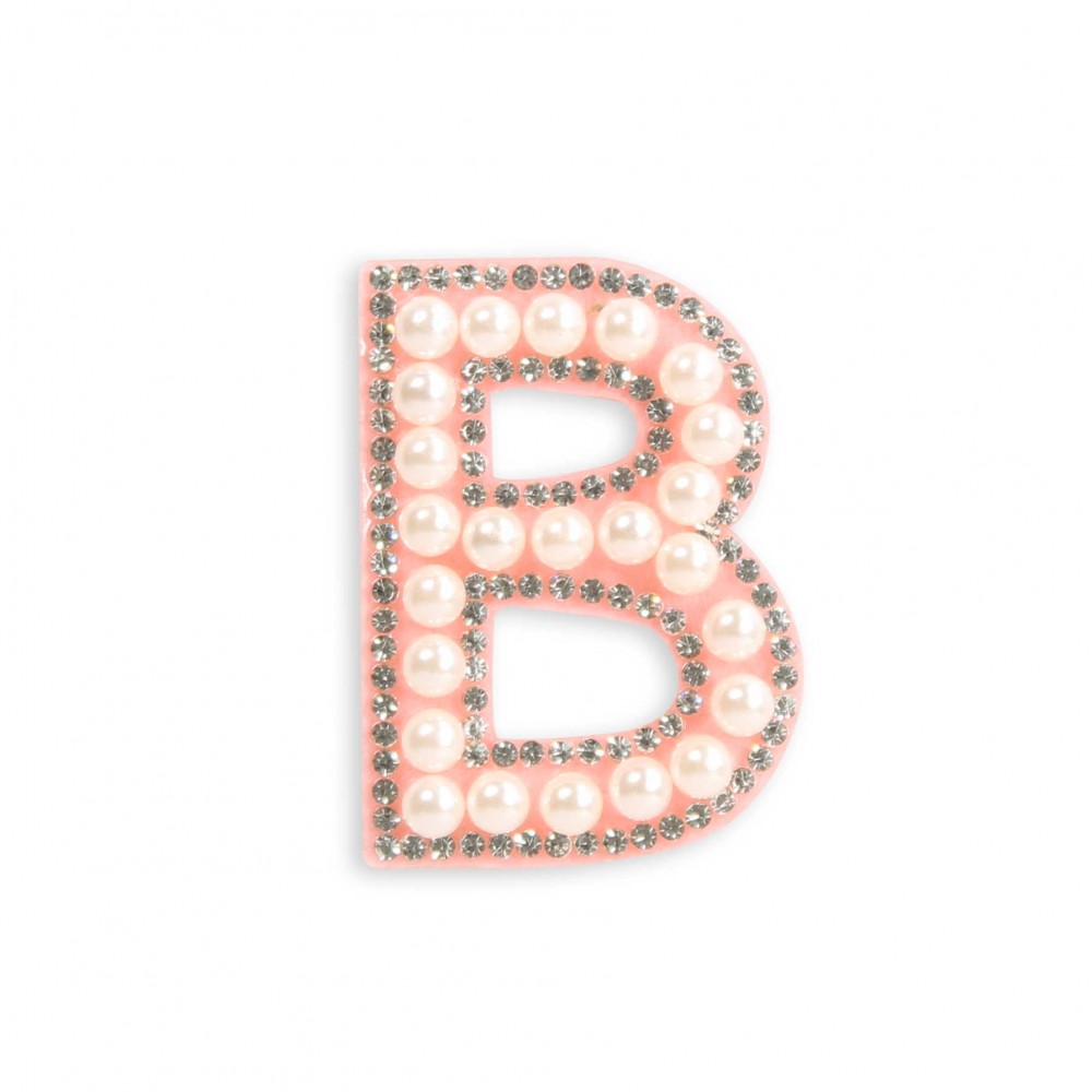 Sticker Aufkleber für Handy/Tablet/Computer 3D Pearls Rosa - Buchstabe B
