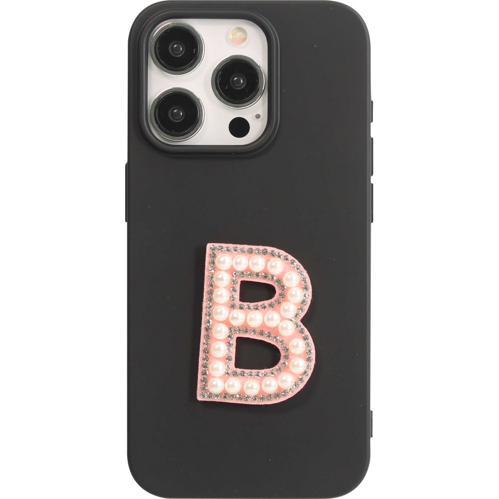 Sticker Aufkleber für Handy/Tablet/Computer 3D Pearls Rosa - Buchstabe B