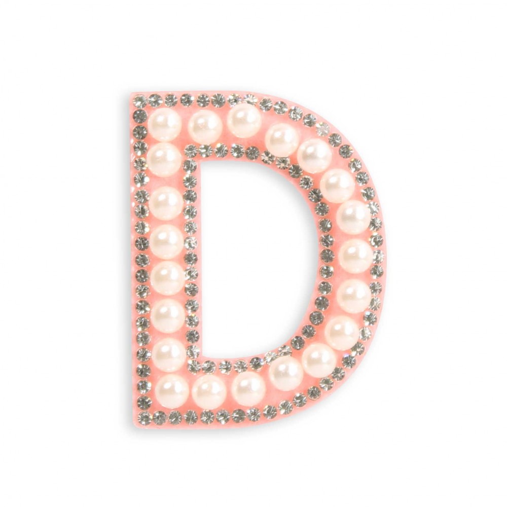 Sticker Aufkleber für Handy/Tablet/Computer 3D Pearls Rosa - Buchstabe D