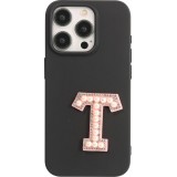 Sticker Aufkleber für Handy/Tablet/Computer 3D Pearls Rosa - Buchstabe T