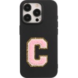 Sticker Aufkleber für Handy/Tablet/Computer 3D gestickt Hellrosa - Buchstabe C