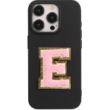 Sticker Aufkleber für Handy/Tablet/Computer 3D gestickt Hellrosa - Buchstabe E