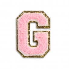 Sticker Aufkleber für Handy/Tablet/Computer 3D gestickt Hellrosa - Buchstabe G