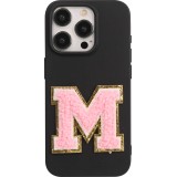 Sticker Aufkleber für Handy/Tablet/Computer 3D gestickt Hellrosa - Buchstabe M