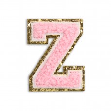 Autocollant sticker pour téléphone/tablette/ordinateur brodé en 3D rose clair - Lettre Z