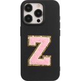 Autocollant sticker pour téléphone/tablette/ordinateur brodé en 3D rose clair - Lettre Z