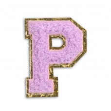 Autocollant sticker pour téléphone/tablette/ordinateur brodé en 3D violet - Lettre P