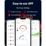 BFOUR Smart Bluetooth Thermomètre à viande BF-30 Eco-Friendly Batterie Li-Ithium Ecran LCD + APP